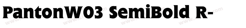 PantonW03 SemiBold R字体转换